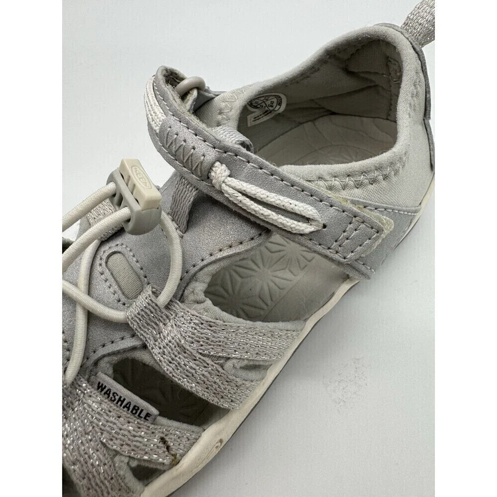 KEEN silver glitter moxie sandals water shoes kids size 13